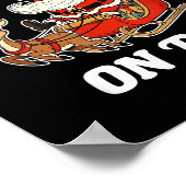 I Like To Ride On Top Funny Santa Couple Matching  ポスター (角)