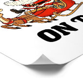 I Like To Ride On Top Funny Santa Couple Matching  ポスター (角)