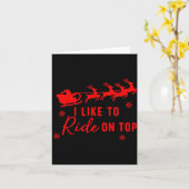 I Like To Ride On Top I Like To Slide Inside Coupl カード (黄色い花)