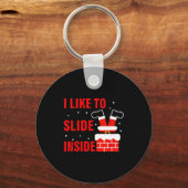 I Like To Ride On Top I Like To Slide Inside Coupl キーホルダー (正面)