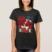 I Like To Slide Inside Funny Santa Couple Matching Tシャツ (正面)