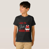 I Like To Slide Inside Funny Xmas Couple Unhinge P Tシャツ (正面フル)