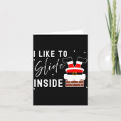 I Like To Slide Inside Ride On Top Xmas Couple Mat カード (正面)