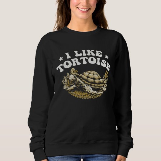 I Like Tortoise Sea Turtle  Marine Biologist  2 スウェットシャツ (正面)