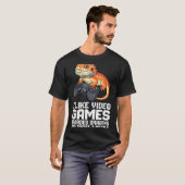 I Like Video Games Bearded Dragon Gamer Introvert  Tシャツ (正面フル)