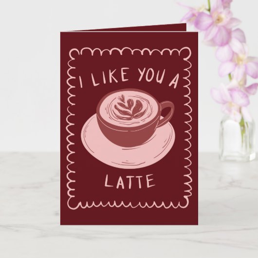 I Like You A Latte Funny Valentine's Day Cards カード (蘭)
