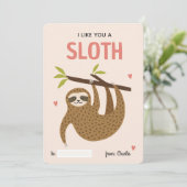 I like you a sloth classroom valentine's day card シーズンカード (スタンド正面)