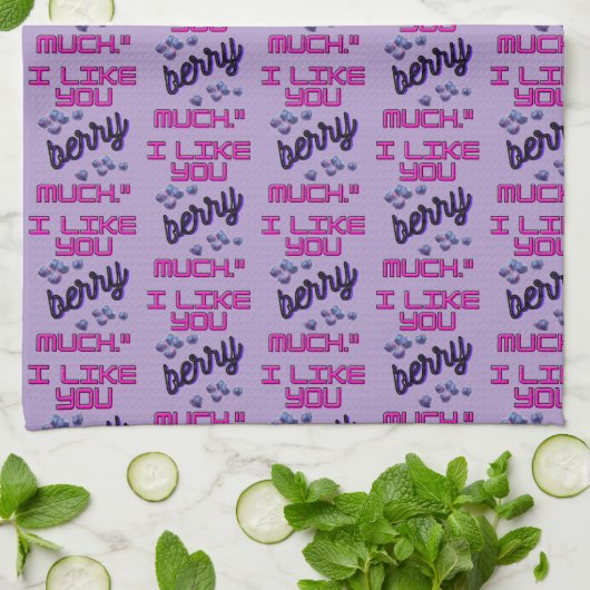 I LIKE YOU BERRY MUCH キッチンタオル (折り畳み)