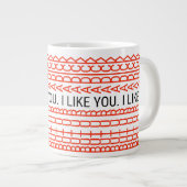 I LIKE YOU BUT 隠しメッセージ 楽しいサブリミナルマグ ジャンボコーヒーマグカップ (正面右)