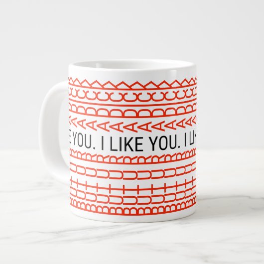I LIKE YOU BUT Hidden Message Funny Subliminal Mug ジャンボコーヒーマグカップ (正面左)