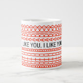 I LIKE YOU BUT Hidden Message Funny Subliminal Mug ジャンボコーヒーマグカップ (正面)