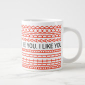 I LIKE YOU BUT Hidden Message Funny Subliminal Mug ジャンボコーヒーマグカップ (右)
