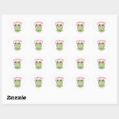 I Like You Frog Sticker Cute Shy Frog Romantic Kaw ハートシール (シート)