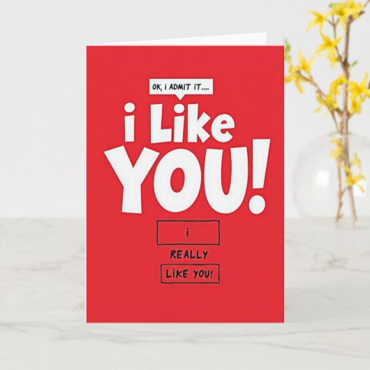I Like You Love Confession Card カード (黄色い花)