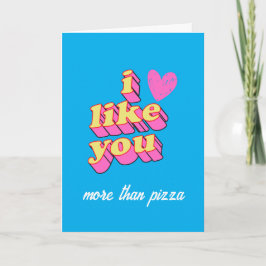 I LIKE YOU MORE THAN GREETING CARD (pink heart) カード