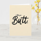I Like Your Butt Funny Greeting Card カード (黄色い花)