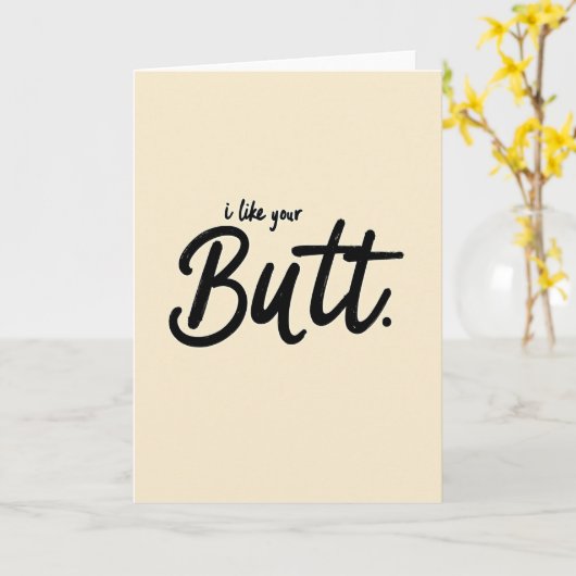 I Like Your Butt Funny Greeting Card カード (黄色い花)