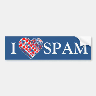 I LineAのハートSPAM (ポリネシア) バンパーステッカー