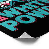 I Live For White Wder Ski Goggles Snowboard Art  ポスター (角)