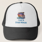 I Live in Other Worlds - Book Lover キャップ (正面)