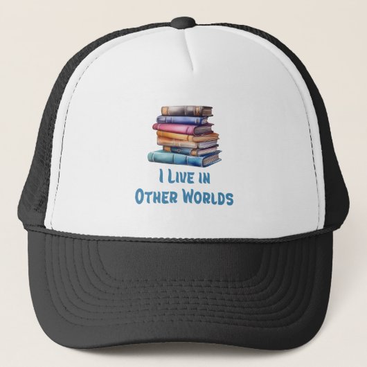 I Live in Other Worlds - Book Lover キャップ (正面)