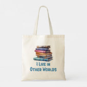 I Live in Other Worlds - Book Lover トートバッグ (裏面)