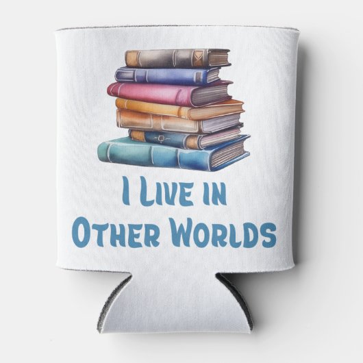 I Live in Other Worlds - Book Lover 缶クーラー (正面)