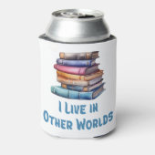 I Live in Other Worlds - Book Lover 缶クーラー (缶裏面)
