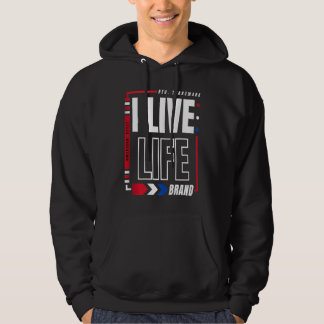 I Live Life American Style Patriotic USA Registere パーカ