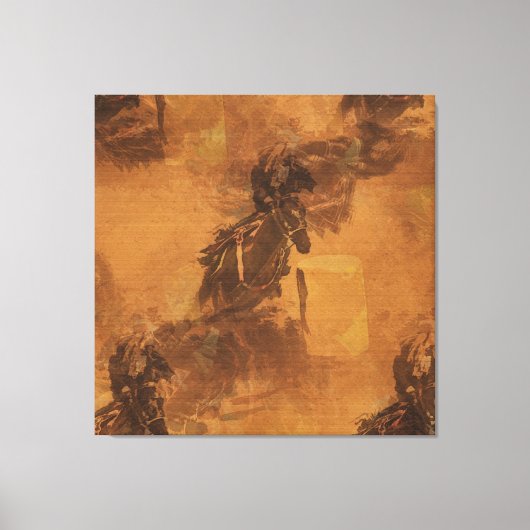 I Live To Barrel Race - Rodeoイベント キャンバスプリント (正面)