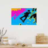 I Live To Fly - Skateboarder ポスター (キッチン)