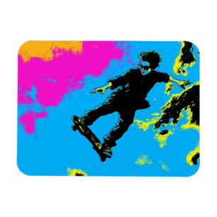 I Live To Fly - Skateboarder マグネット