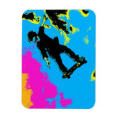 I Live To Fly - Skateboarder マグネット (縦)