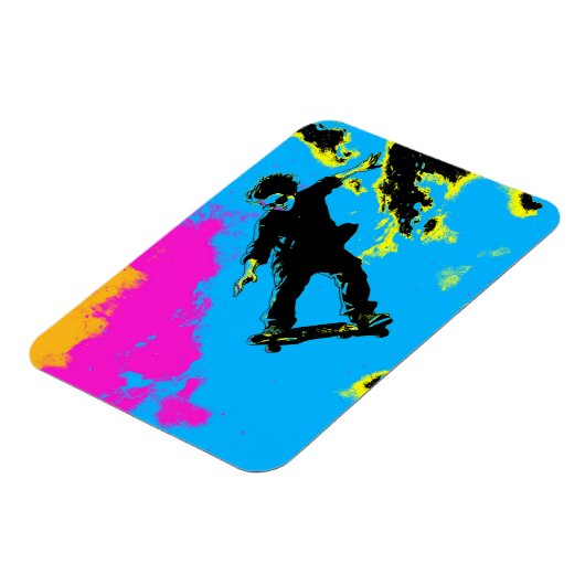 I Live To Fly - Skateboarder マグネット (左側)