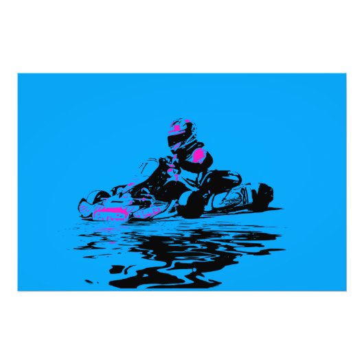 I Live to Kart - Go Kart Racer フォトプリント (正面)