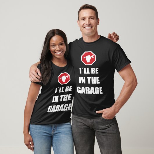 I´ll be in the garage Car Mechanic Tシャツ (ユニセックス)