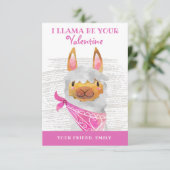 I Llama Be Your Valentines Day 子供へ Card 招待状 (スタンド正面)