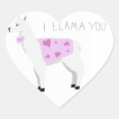 I Llama Youステッカー ハートシール (正面)