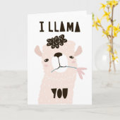 I Llama You カード (黄色い花)