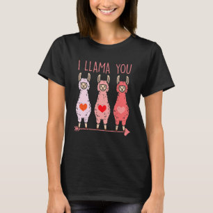 I Llama You Cute Valentines Day Alpaca Girls Women Tシャツ