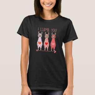 I Llama You Cute Valentines Day Alpaca Girls Women Tシャツ