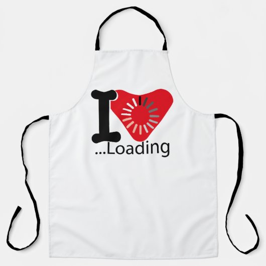 I LOADING HEART BY MASANSER PIXELAT エプロン (正面)