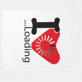 I LOADING HEART BY MASANSER PIXELAT フリースブランケット (正面(横))