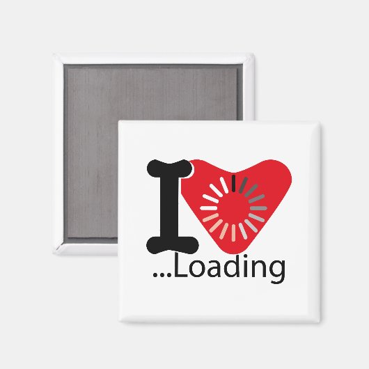 I LOADING HEART BY MASANSER PIXELAT マグネット (正面/裏面)