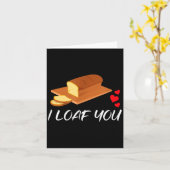 I Loaf You - Funny Pun Valentines Day  カード (黄色い花)