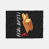I Loaf You - Funny Pun Valentines Day  フリースブランケット (正面(横))