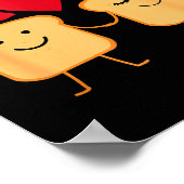 I Loaf You Funny Valentine's Day Bread Lover Gift  ポスター (角)