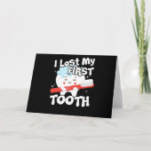 I Lost My First Tooth Cute Baby Tooth Out Gift カード (正面)