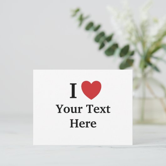 I Loveはがきテンプレート – 追加文字 ポストカード (スタンド正面)