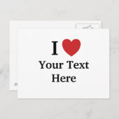 I Loveはがきテンプレート – 追加文字 ポストカード (正面/裏面)